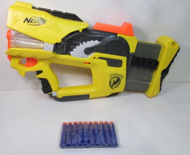 NERF NSTRIKE FIREFLY REV8 Rotating Barrel Dart Blaster Gun Light Up
