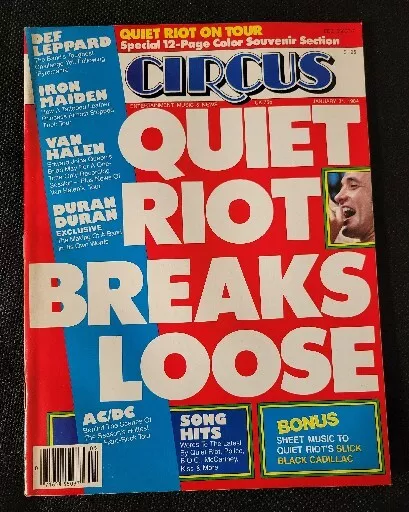 Circus Magazine, Jan 1984, Quiet Riot, Iron Maiden, Def Leppard, Duran Duran