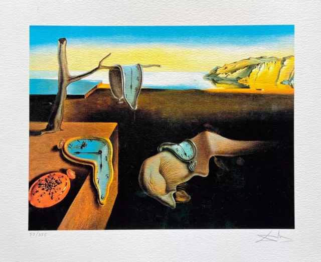 Salvador Dali PERSISTENCE OF MEMORY Facsimile Signed & Numbered Giclee Art 12x16 3