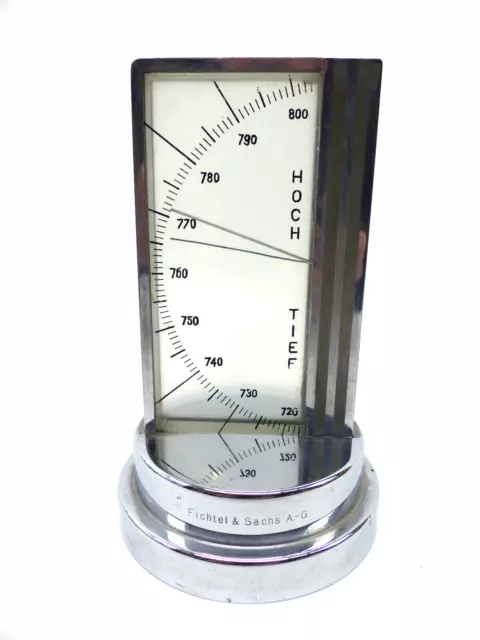 Bauhaus Art Deco Tisch Barometer  Zeiss Ikon 1930er Jahre Chrom