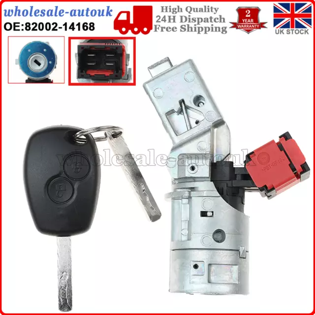 For Dacia Sandero Duster Logan New Ignition Lock Barrel Starter Switch Key