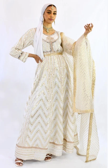 slim fit dress slacks Opal Pakistani Dress Perfect for Nikkah USA – Ayla Noor main image 1