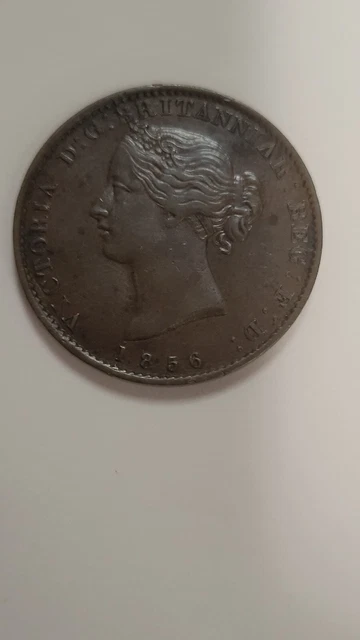 1856 Province of Nova Scotia.  Halfpenny Token.  Rare