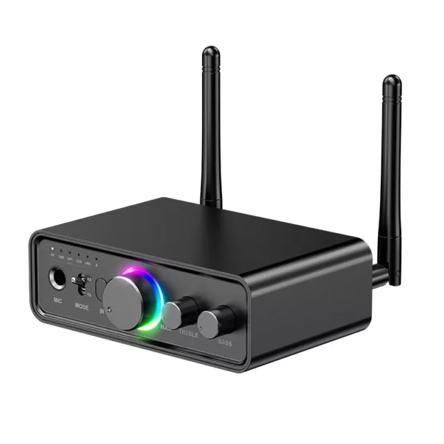 Bluetooth 5.3 Receiving transmitter Adapter RGB Light Karaoke Speaker U Disk