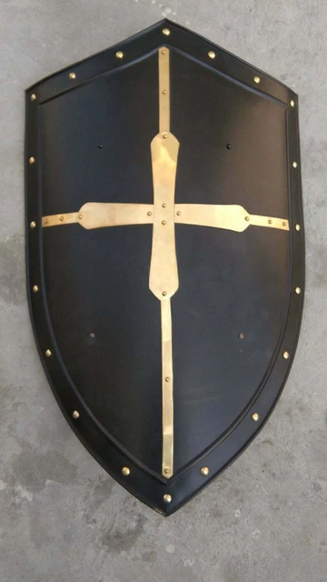 Hand Forged Gothic LAYERED STEEL CROSS SHIELD Medieval Battle Armor sca/larp