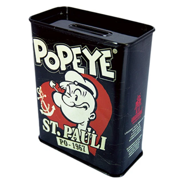 Blechspardose Popeye St. Pauli Spardose aus Blech Blechspardose Popeye St. Pauli Spardose aus Blech