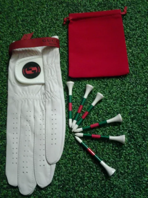 Gucci lusso guanto da golf cabretta pelle e set maglietta