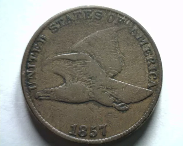 1857 Flying Eagle Cent Penny Fine / Very Fine F/Vf Nice Original Coin Bobs Coins