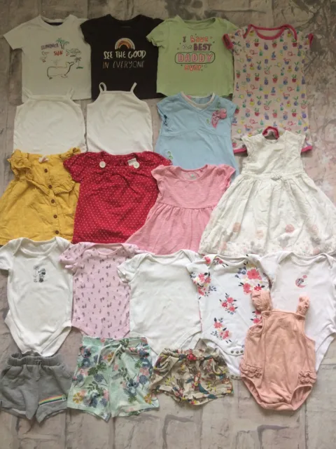 Baby Girls 12-18 Months Clothes Bundle Dress Tops Shorts Vest Next TU George Etc