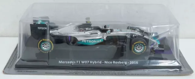 Mercedes F1 W07 Hybrid Nico Rosberg - 2016 - Modellino Scala 1:24 Die Cast - ...