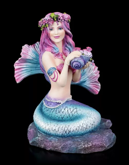 Sirena Fantasy Figura - Spring Fiori Statua Decorativa, Decorazioni, H 16 CM