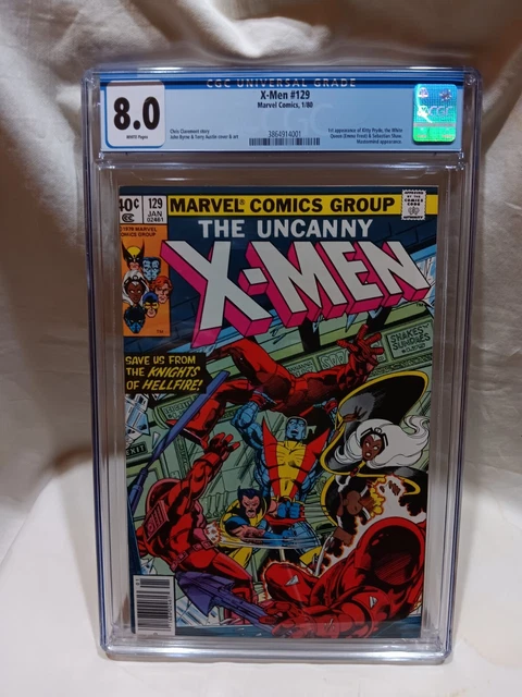 UNCANNY X-MEN #129 NEWSSTAND CGC 8.0 Kitty Pryde Emma Frost Sebastian Shaw  Xmen