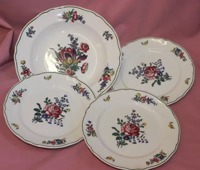 VILLEROY BOCH VB Alt Straßburg 4erSet 3 Frühstücksteller  + 1 Suppenteller 71192