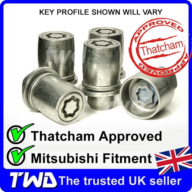 4X ALLOY WHEEL LOCKING NUTS FOR MITSUBISHI L200 (M12x1.5) SECURITY LUG