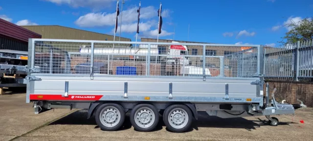 TIPPING TRAILER TIPPER WITH RAMPS + MESH 3500kg 405cm X 180cm / 13.3ft x 5.9ft