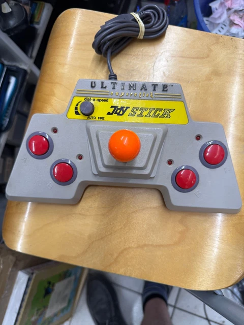 Manette Joystick Vintage Atari/Amiga/Amstrad - Modèle à Bouton - Noir - Occasion Non Testée