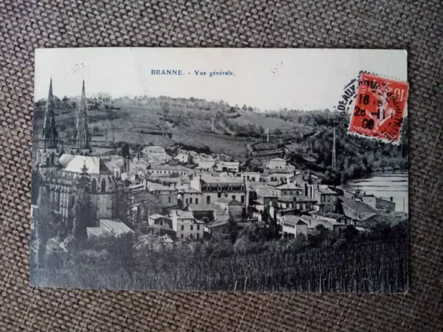 Cpa Branne Vue Générale