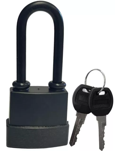 Heavy Duty Padlock Long Shackle 45mm Waterproof 2 keys Security Outdoor Shed UK