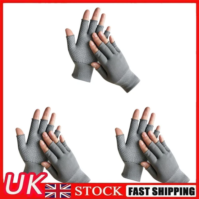 Fingerless Outdoor Bicycle Anti-skid Half Finger Fishing Gloves (Grey)