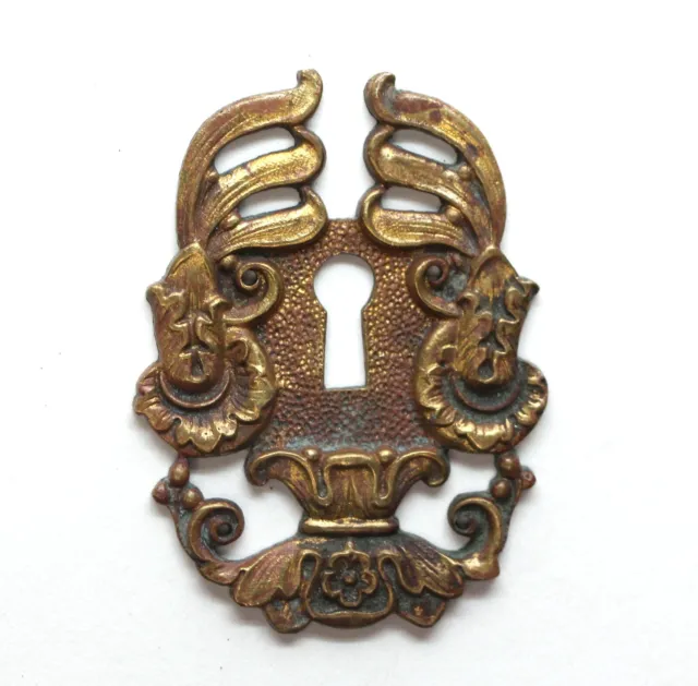 Antique 2.25 in. P.E. Guerin French Brass Keyhole Cover Plate