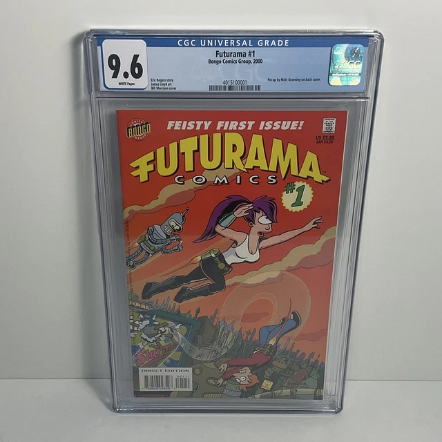 Futurama #1 CGC 9.6 (Bongo Comics, 2000) Graded Comic Book - Feisty First Issue!