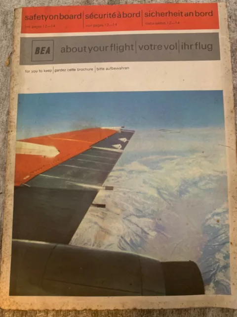 British European Airways BEA About Your Flight Booklet - Circa 1960's