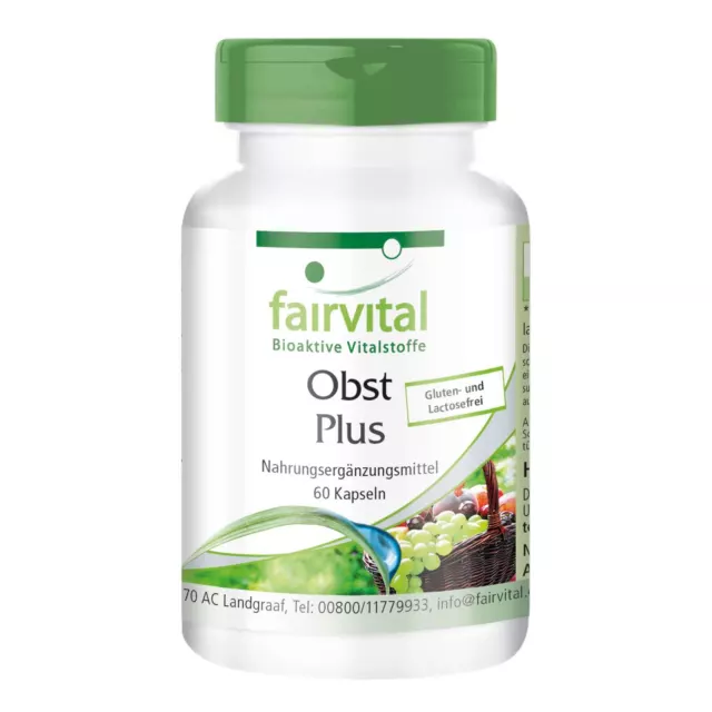 Obst Plus 60 Kapseln - natürliches Obst-Präparat mit extra Vitaminen | fairvital