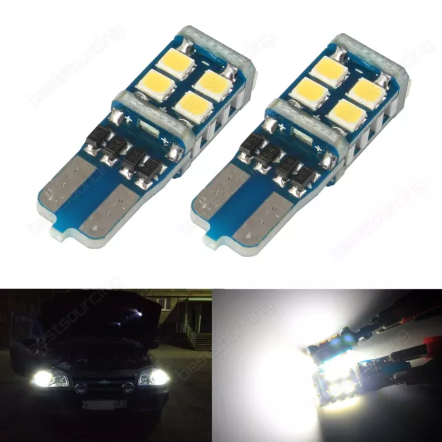 10X VEILLEUSES AMPOULES LED T10 W5W 5 SMD Canbus Anti Erreur ODB