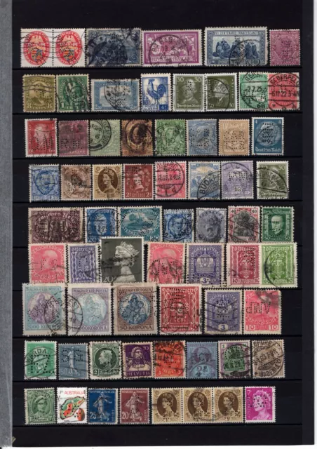 PERFINS Old Stamps Collection Untouched For Years Worldwide Interesting Lot