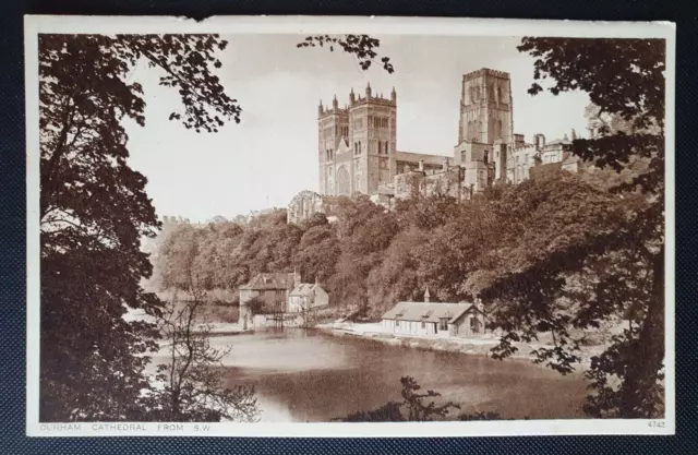 Unposted Vintage Photochrom Co Postcard - Durham Cathedral from S.W. (d)