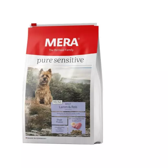 MeraDog Pure Sensitive Mini Lamm & Reis | 1kg Hundefutter trocken
