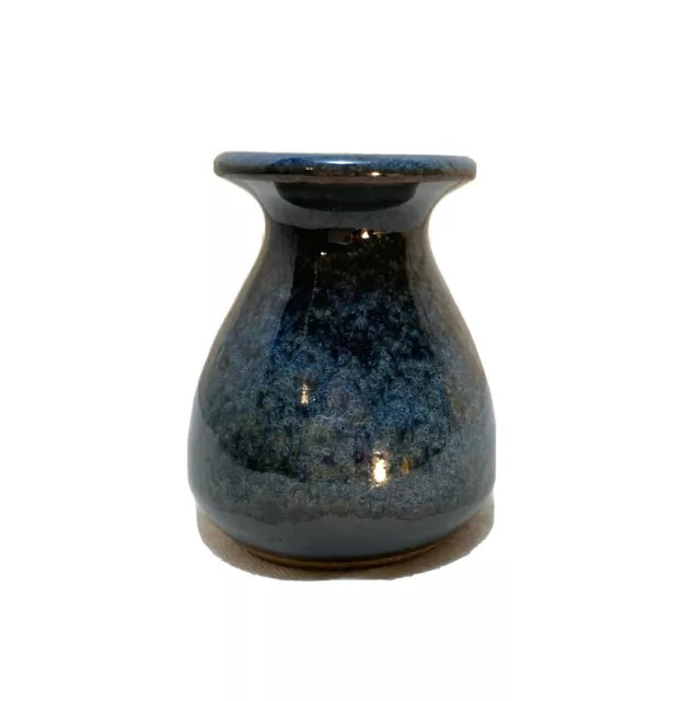 Tiny Pottery Vase Small MINI Studio Art Dark Blue
