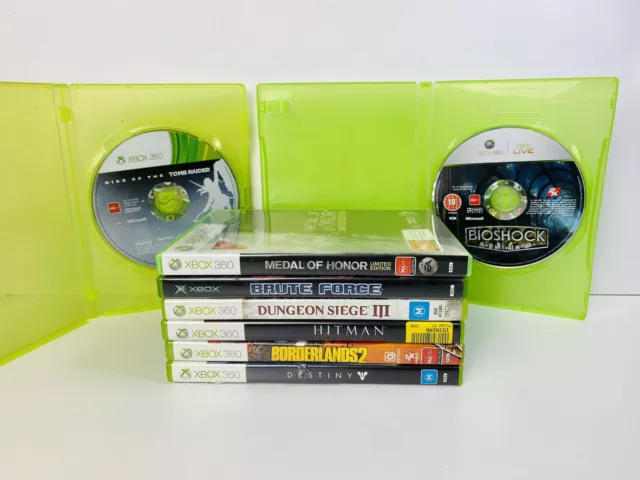 Xbox 360 Game Bundle: Medal Of Honor, Borderlands, Destiny, Hitman PAL Bulk Lot