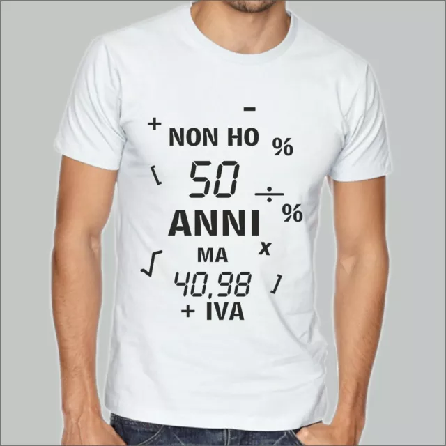 T-SHIRT Uomo 50 anni festa di compleanno idea regalo divertente simpatica