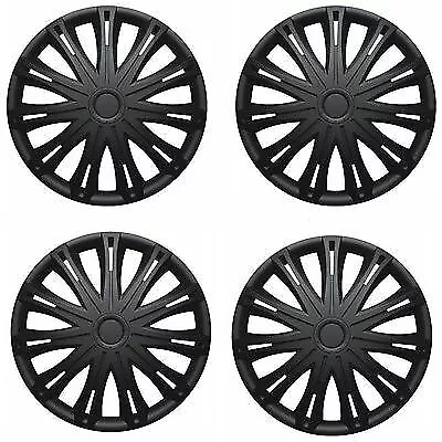 Wheel Trims 14" Hub Caps Spark Plastic Covers Set of 4 Silver inset specific