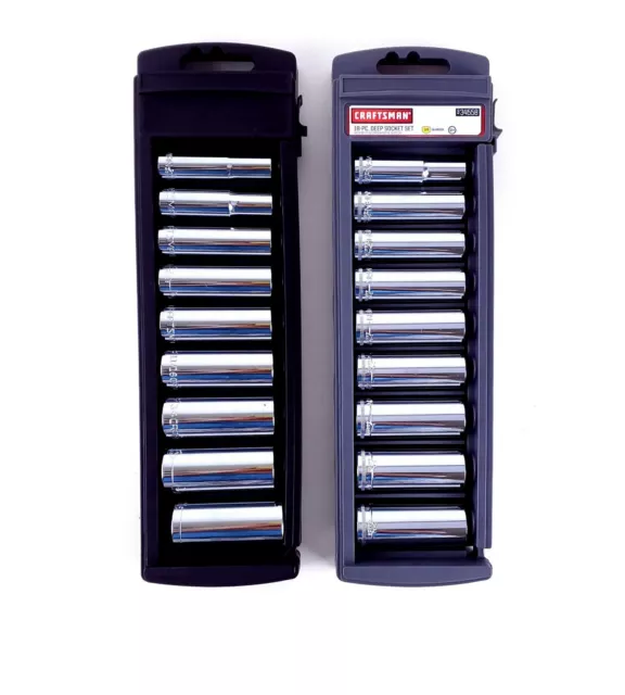 CRAFTSMAN 18 PIECE 3/8 Inch Drive 12 Point Standard SAE Metric Deep