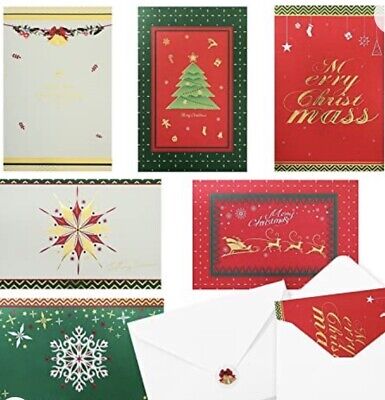Boxed Christmas Card Set Of 6 Elegant Retro Pattern Designs 24 Per Box Lot Of 5