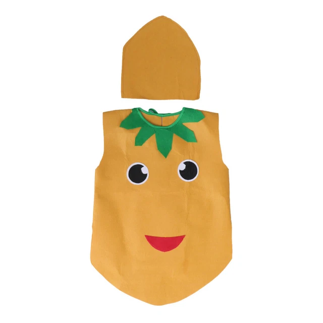 Costume Verdure Bambino Bambini Verdure Costume Cosplay Giallo
