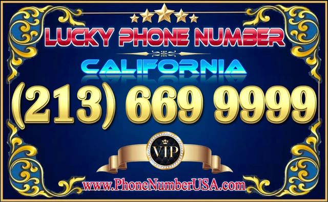 Lucky Phone Number California (213) 669 9999