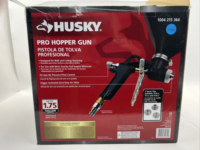Husky Pro Hopper Spray Gun Drywall Ceiling Texture Sprayer 1.75 Gal. 1004215364