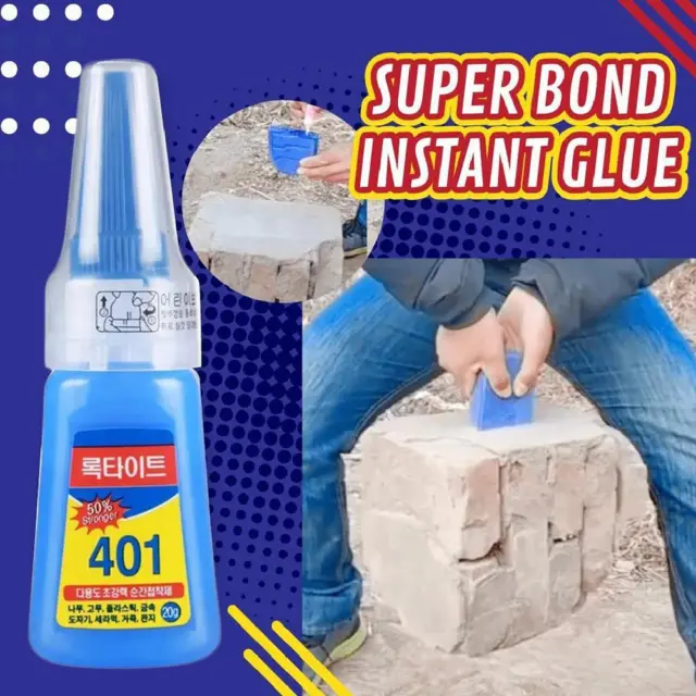 401 Instant Adhesive Bottle Stronger Super Glue Multi-Purpose Clear Glue 20ml