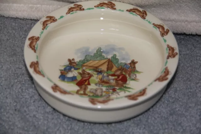 Royal Doulton Bunnykins Porridge Bowl CAMPSITE Made in England