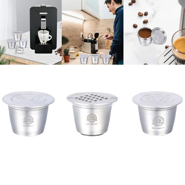 Capsule caffè in metallo acciaio inox ecologiche cialde per macchine Nespresso