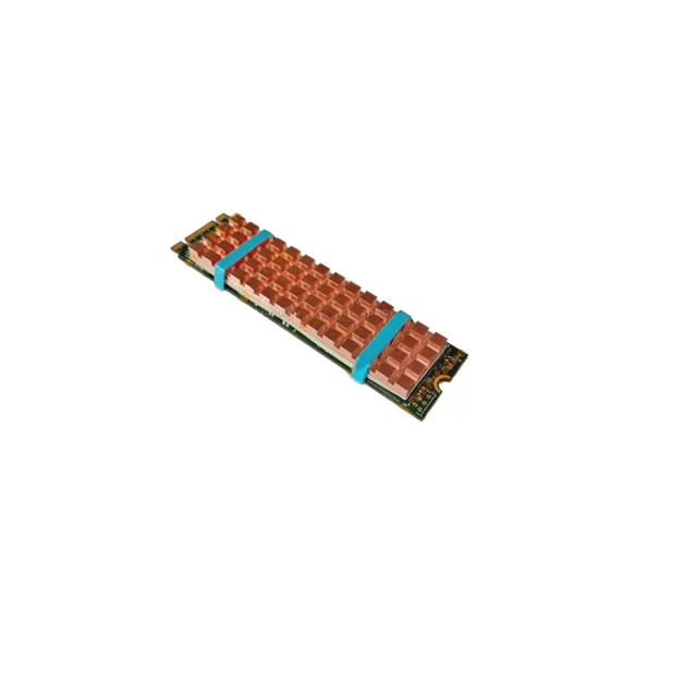 M.2 NGFF NVMe 2280 SSD Pure Copper Heat Sink Thermal Pad Cooling Fin (2mm) 3