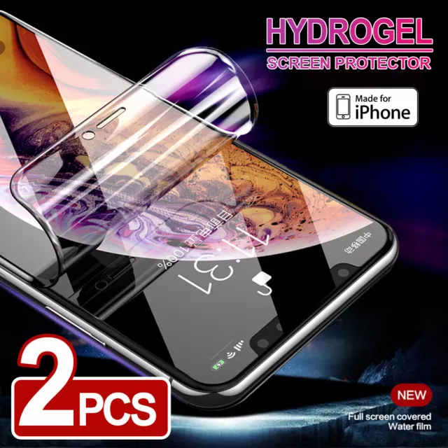 Hydrogel Screen Protector For iPhone 15 14 13 12 11 8 7 Pro Max Mini Plus X XR