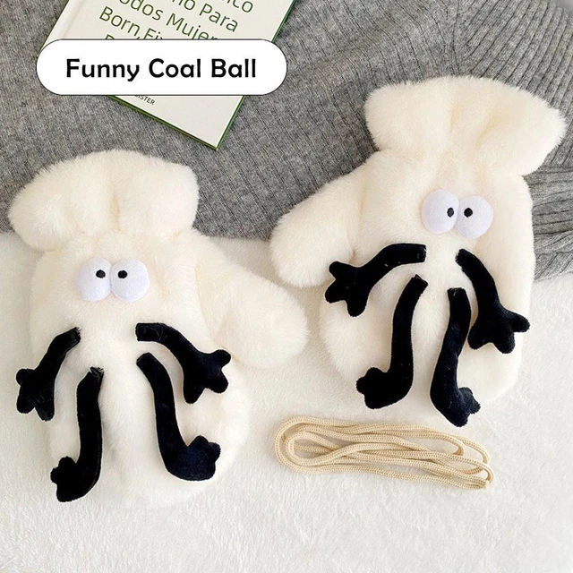 Guanti carini cartoni animati invernali donna outdoor ciclismo peluche caldo A9E0
