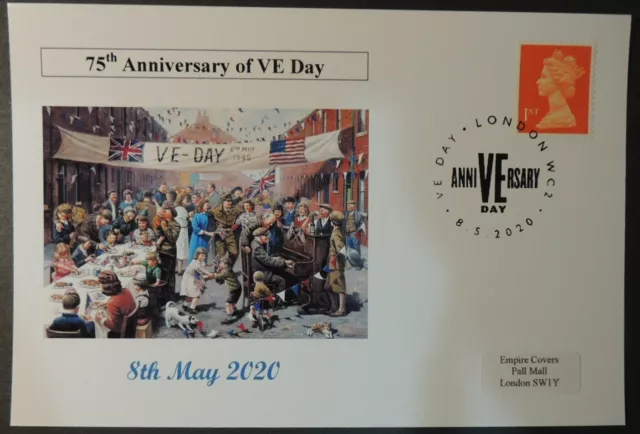 VE Day 75th anniversary - postal card with london cancel ww2 wwii