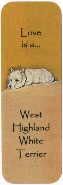 West Highland White Terrier Westie Beautiful Dog Bookmark Great Gift