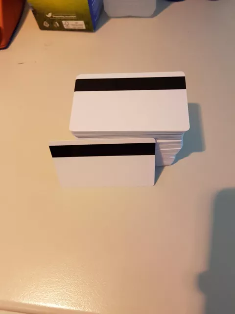 PVC Blanko-Magnetkarten weiß LoCo-Magnetstreifen 100 Stk., Plastikkarten