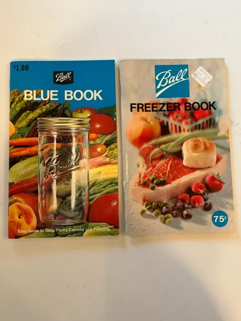 VINTAGE 1974 Ball Brand Canning Jar BLUE BOOK & FREEZER BOOK Excellent Condition